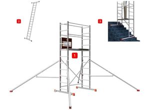 4260497481539 - ALTEC Aluminium Fahrgerüst ALTEC AluCombine® 40 Fahrgerüst mit 2 Bockrollen & 