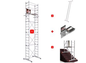 4260497483182 - ALTEC Aluminium Fahrgerüst ALTEC AluCombine 10 Leiterngerüst mit Traverse 4 L