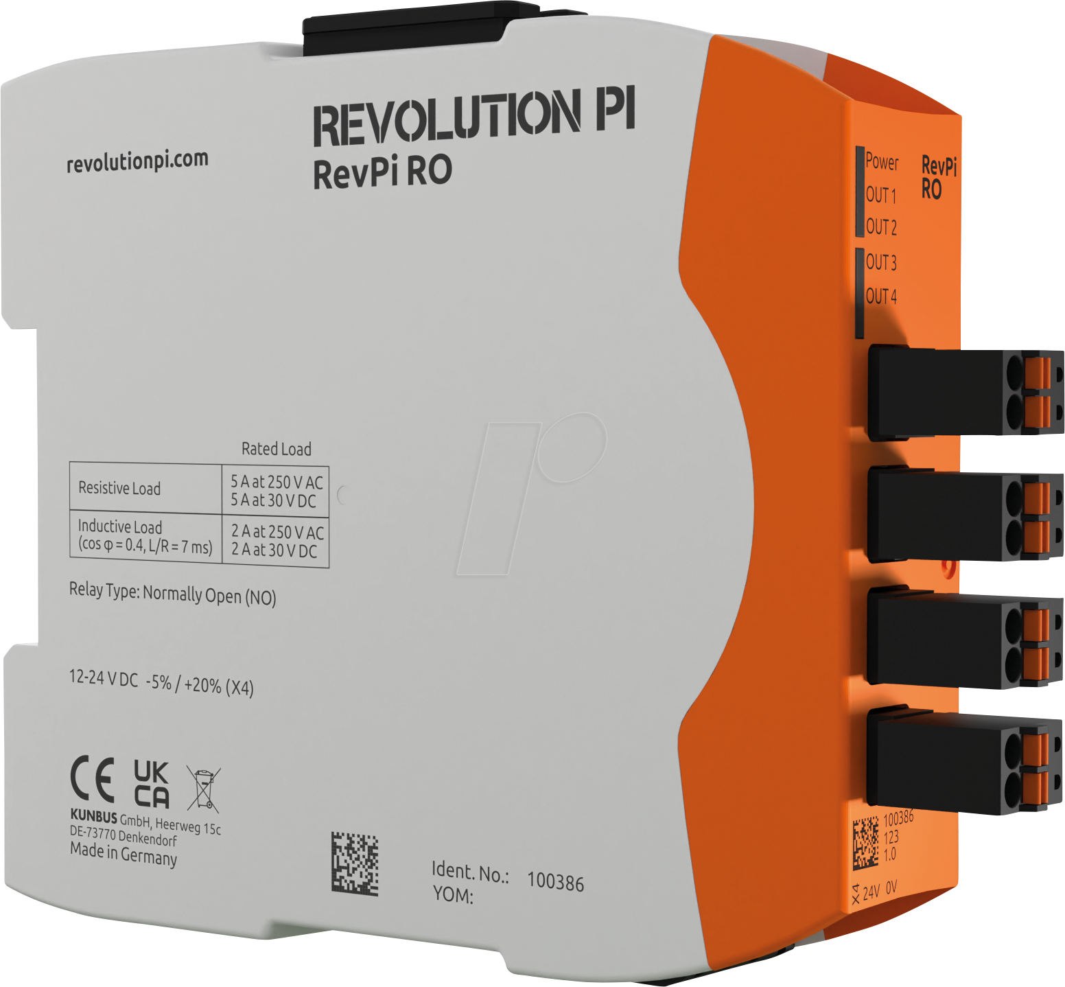 4260498392001 - REVPI RO - RevPi Relais Ausgangsmodul 5A 230VAC 30VDC (NO)