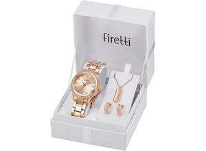 4260503030294 - Quarzuhr FIRETTI Armbanduhren rosegold (roségoldfarben) Damen Quarzuhren Armbanduhr Damenuhr Glassteine ideal auch als Geschenk