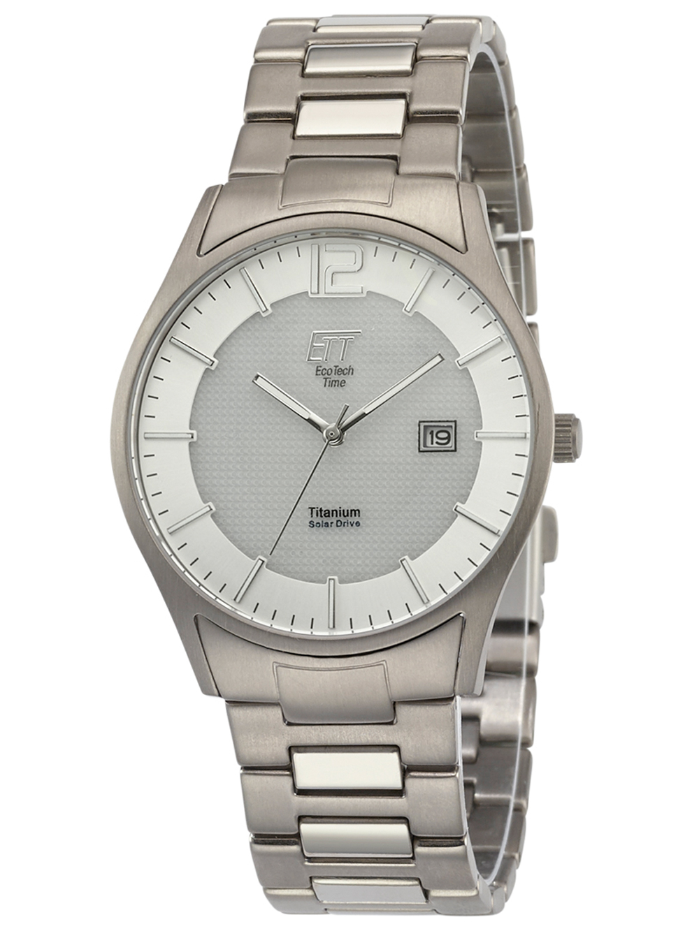 4260503034674 - Solaruhr Sahara EGT-12052-41M Armbanduhren silberfarben (titansilberfarben) Herren Solaruhren Armbanduhr Herrenuhr Datum