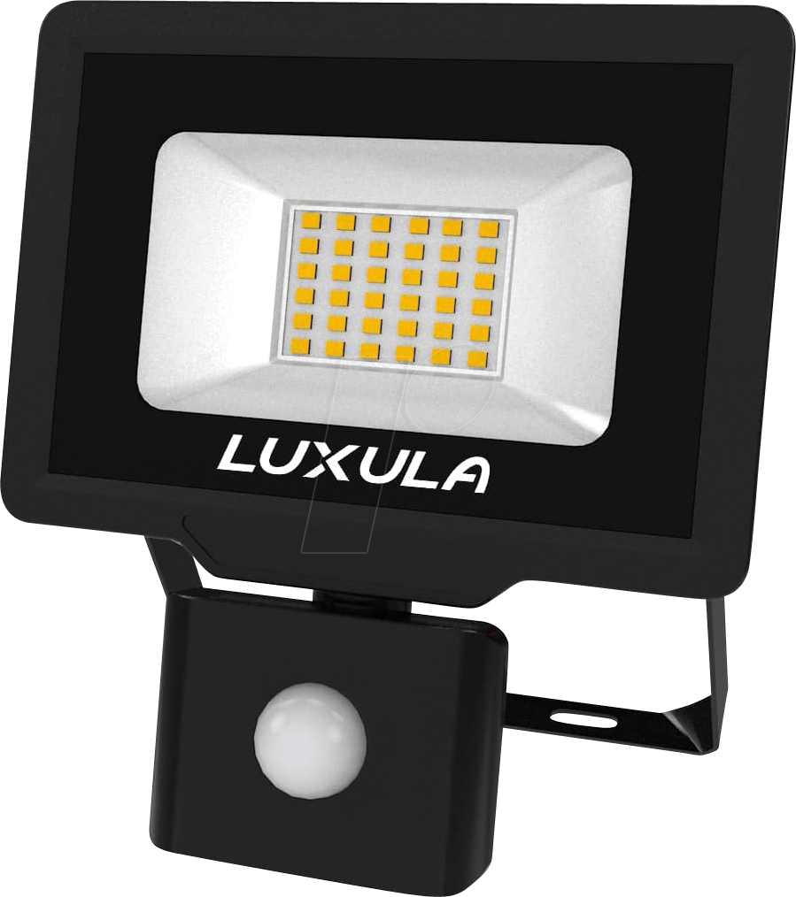 4260508897496 - Luxula - LED-Fluter mit Bewegungsmelder eek f 30W 3000lm 3000K schwarz