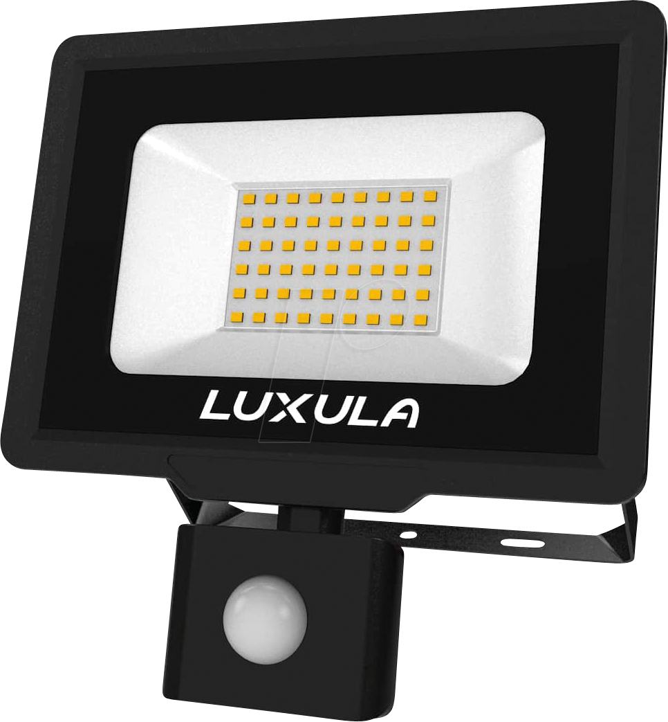 4260508897502 - Luxula - LED-Fluter mit Bewegungsmelder eek f 50W 5000lm 3000K schwarz