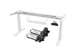 4260509960854 - Fanztool - höhenverstellbarer Schreibtisch-Gestell mit 2 x Bosch Motoren elektrisch stufenlos in Weiß Arbeitstisch Tischbeine mit Memory-Funktion