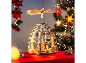 4260511315222 - Pyramide Winterkinder für 4 Teelichter 4260511315222 - Pyramide Winterkinder für 4 Teelichter