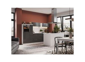 4260515339293 - - Küche Küchenzeile Inselküche Weiß Grau Amanda 310 cm Premium