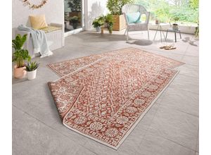 4260525252919 - Teppich Curacao Teppiche Gr B L 160 cm x 230 cm 5 mm 1 St orange (terra) Esszimmerteppiche In-& Outdoor Wetterfest Balkon Garten Wohnzimmer Wasserfest