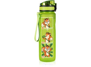 4260526630259 - Lyseren Kindertrinkflasche 600 ml Trinkskala auslaufsicher Fruchtfilter - Grün - Monte Stivo