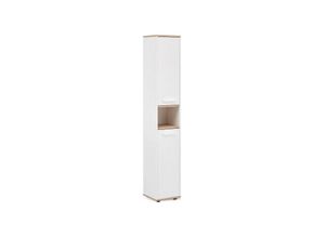 4260527116448 - Badedu - Hochschrank Badschrank 30 cm breit Badmöbel Badezimmerschrank in Weiß ARC-11717145