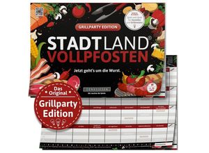 4260528094684 - Denkriesen - Stadt Land Vollpfosten® Grillparty Edition - Jetzt gehts um die Wurst (Kinderspiel)