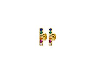 4260528498918 - PAUL VALENTINE Ohrringe Rainbow Sparkle Studs Messing 18K vergoldet