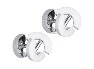 4260529930844 - Fischer&honsel - Ausgefallene led Wandleuchte   Wandspot im 2er Set Chrom Spot drehbar