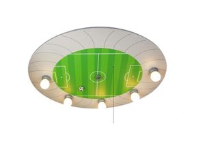 4260529931230 - - led Kinder Deckenleuchte Fußball-Stadion mit Zugschalter für LED-Schlummerlicht