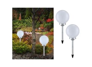 4260529931568 - - led Solarkugeln Garten - 2er set Leuchtkugel ø 30cm mit Erdspieß