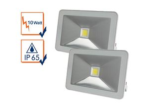 4260529931612 - 10 Watt led Strahler 2er set 4000 Kelvin Neutralweiß IP65 9x13cm