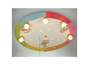 4260529931803 - - led Kinder Deckenleuchte mit bunten Häschen Zugschalter für LED-Schlummerlicht