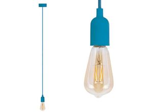 4260529932411 - Vellight - Universal Schnurpendel Textil blau mit E27 Filament led Kabel 140cm