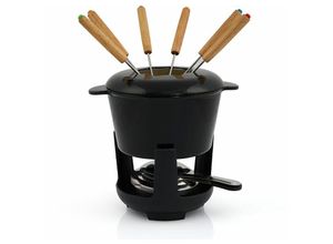 4260532291956 - Bbq-toro - 13-teiliges Gusseisen Fondue Set für 6 Personen 1 l emailliert schwarz