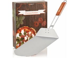 4260532296821 - Mahlzeit - Pizzaschaufel mit Bambus Griff 255 x 305 cm Edelstahl Schieber