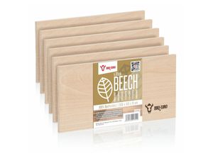 4260532299136 - Bbq-toro - Räucherbrett aus 100 % Buchenholz (6 Stück) 30 x 15 x 1 cm Grillen