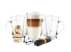 4260542960323 - Sendez Latte-Macchiato-Glas 6 Latte Macchiato Gläser 300 ml mit Henkel und 6 Ede