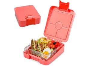 4260543581022 - Schmatzfatz easy Snackbox 4 Fächer 18 x 15 x 5 cm (BxHxT) - Korallenrosa - Klarstein