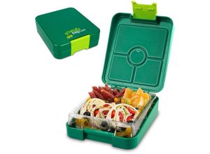 4260543581510 - schmatzfatz easy Snackbox 4 Fächer 18 x 15 x 5 cm (BxHxT) - Golfgrün