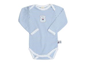 4260544321115 - - Babybody in hellblau-weiß gestreift Gr62 68