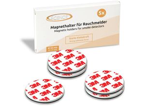 4260545433206 - Ecence - 5x Magnethalterung 50mm für Rauchmelder Feuermelder Magnet-Befestigung