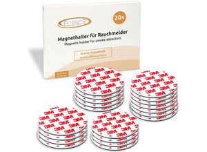 4260545434081 - Ecence - 20x Magnethalterung 70mm für Rauchmelder Feuermelder Magnet-Befestigung