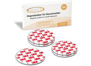 4260545435040 - Ecence - 5x Magnethalterung 70mm für Rauchmelder Feuermelder Magnet-Befestigung