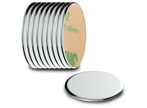 4260545436726 - Ecence - Neodym Klebe-Magnete 10x selbstklebend Magnet Scheibe stark rund klein 22x1mm