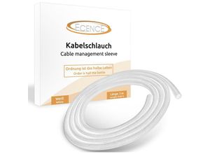 4260545436931 - 3m   118inch Kabelschlauch 13-20mm Weiss Gewebe-Geflecht-Schlauch zuschneidbar