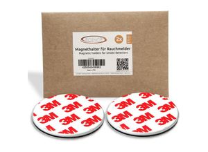 4260545436962 - Ecence - 2x Magnethalterung 50mm für Rauchmelder Feuermelder Magnet-Befestigung