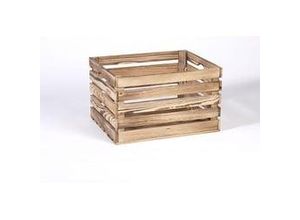 4260546686144 - Iwerk - Holzkiste Geflammt m 50 x 40 x 30 cm Aufbewahrungsbox Box Holzbox