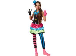 4260552089915 - tectake® Mädchenkostüm Crazy New Wave Clown