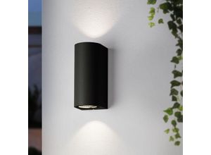 4260554866460 - Led Außenwandleuchte Robin aus Aluminium in Anthrazit Up- and Down - black - Famlights