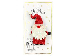 4260555844061 - Haarspange CHRISTMAS - GLITTER SANTA 2er Pack in rot weiß