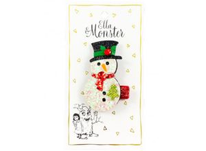 4260555844078 - Haarspange CHRISTMAS - GLITTER SNOWMAN 2er Pack in bunt