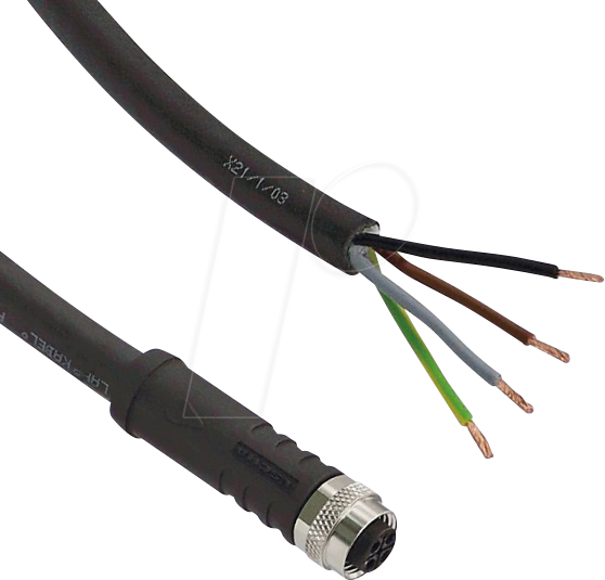 4260556621937 - L2W 200100-14 - Sensor Kabel 5 m offen M12 Buchse S-kodiert für 230V