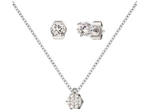 4260562164930 - Ohrring und Ketten Set ENGELSRUFER Multipack Schmuck Geschenk SHINY ERMT-SHINY-ZI Schmuck-Sets silberfarben (silberfarben kristallweiß kristallweiß) Damen Brautschmuck mit Zirkonia (synth)