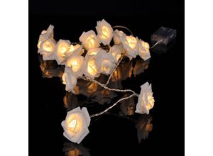 4260563533438 - - led Lichterkette Rosen Weiß-M50019