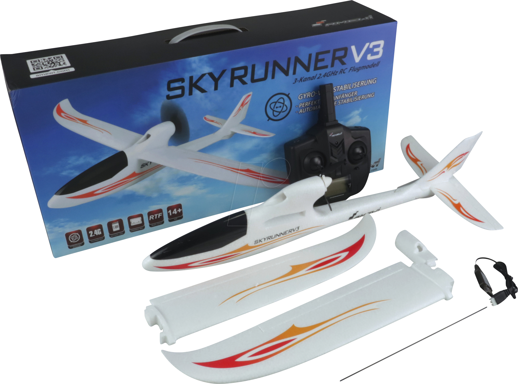 4260564625590 - Amewi Skyrunner V3 Radio-Controlled (RC) aAirliner Elektromotor (24058)