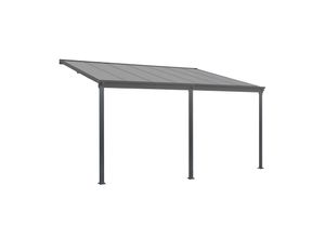 4260565520245 - Terrassendach Borneo 4x3 m Aluminium mit Doppelstegplatten Terrassenüberdachung Anthrazit