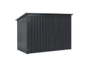 4260565523420 - 3er Mülltonnenbox Namur 3 x 120 Liter Tonnen - 2 m² - 2 große Türen - Metall Mülltonnenverkleidung Müllbox Müllhaus Aufbewahrungsbox - Juskys