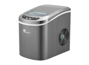 4260565524359 - Eiswürfelmaschine IcyCube - 12 kg in 24 Std - Eiswürfel in 7 - 13 min - Eiswürfelbereiter 100 Watt - Icemaker 24 Liter Wassertank – Grau - Juskys