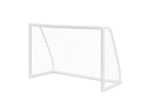 4260565525813 - Fußballtor – Fußballtor mit Klicksystem für Garten in Weiß – Stabiles Fußball-Tor inklusive Netz & Tragetasche – 180 x 120 cm - Artsport