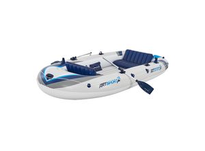 4260565525912 - Schlauchboot 330 cm für 4 Personen – Paddelboot aufblasbar mit 2 Sitzbänken – Ruderboot pvc mit Luftpumpe Paddel Tasche & Reparaturset - Artsport