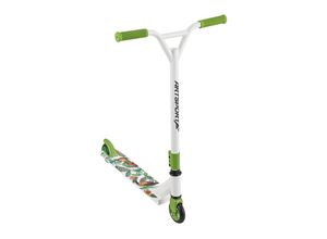 4260565526377 - Stunt Scooter Hawaiana - Trick Roller für Kinder & Jugendliche - Tretroller Weiß Grün