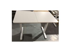 4260565527909 - Höhenverstellbarer Schreibtisch 120x60cm – Elektrisch stufenlos verstellbar Bürotisch Sitz- & Stehtisch Speicherplatz Memory-Funktion - Weiß - Juskys